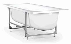 ВИЗ Стальная ванна Donna Vanna 150/70 с каркасной подставкой белая орхидея – фотография-1