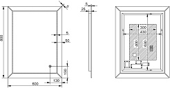 Esbano Зеркало ES-3428 HRD 60x80 – фотография-3
