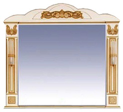 Misty Зеркало для ванной Барокко 120 бежевая патина – фотография-1