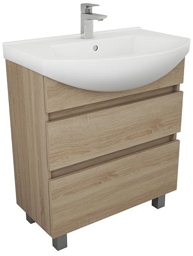 Owl 1975 Тумба для умывальника Eland 75 дуб сонома – фото, картинка, фотография-1