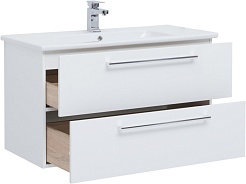 Dreja Тумба с раковиной GIO 100 белый глянец – фотография-6