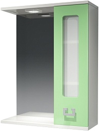 Какса-а Зеркальный шкаф "Витраж-Цвет 55" R фисташка – фотография-1