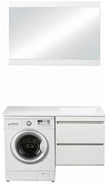 Style Line Мебель для ванной Даллас 120 Люкс R, белая PLUS подвесная – фотография-1