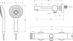 Cezares Смеситель для вынны с душем Relax RELAX-VD-BORO брашированное золото – фотография-4