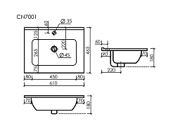Ceramicanova Мебельная раковина Element 61 CN7001MB чёрный матовый – фотография-3
