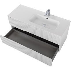 Cezares Тумба с раковиной Duet 120 R подвесная bianco lucido – фотография-5