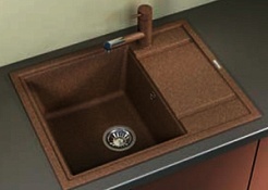 Florentina Мойка гранитная Липси 650 коричневый – фотография-2