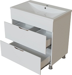 Mixline Тумба под раковину Этьен 75 белая – фотография-3