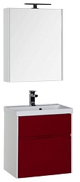 Aquanet Мебель для ванной "Латина 60" бордо 2 ящика (181079) – фотография-1