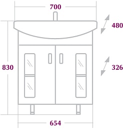 Onika Мебель для ванной Кристалл 70 L – фотография-4