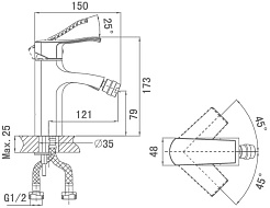 D&K Смеситель "Nurnberg Bayern DA1142201" для биде – фотография-2