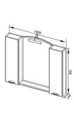 Aquanet Зеркальный шкаф "Асти 105" – фотография-6