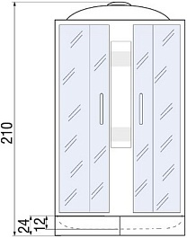 River Душевая кабина Nara 90/26 MT – фотография-16