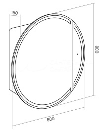 Equil Зеркальный шкаф Smile D80 графит софт – фотография-5