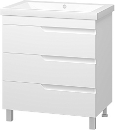 Misty Тумба с раковиной Софт 75 белая – фотография-2