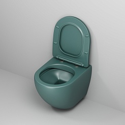 Grossman Унитаз подвесной Color GR-4455OLMS зеленый матовый – фотография-6