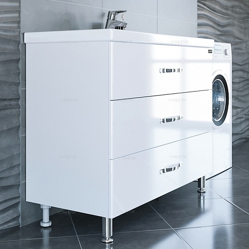 СанТа Тумба с раковиной Виктория 100 NEW напольная – фотография-5