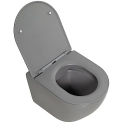 BelBagno Унитаз подвесной Colorato BB062CHR-GR безободковый – фотография-4