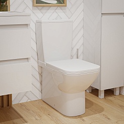 Vivon Унитаз-компакт Plat KWH05 безободковый с быстросъёмным сиденьем микролифт – фотография-3