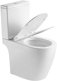 Azario Унитаз-компакт Leo AZ-1253CT безободковый с бачком с сиденьем микролифт белый – фотография-8