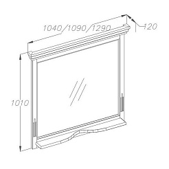 Opadiris Зеркало для ванной Риспекто 120 нагал – фотография-3