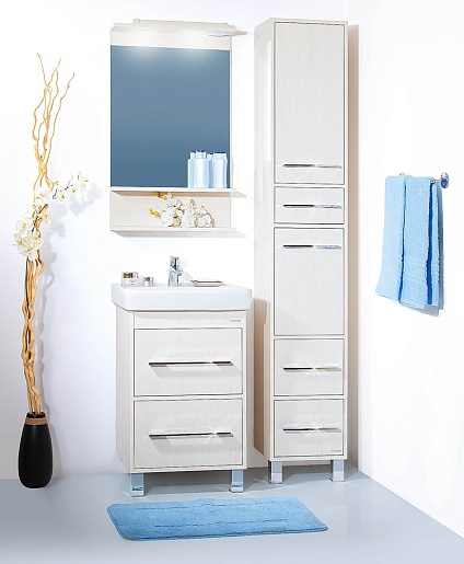 Бриклаер Тумба с раковиной Чили 55 светлая лиственница – фотография-2