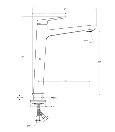 BelBagno Смеситель для накладной раковины Ardente ARDENTE-LMC-CRM-W0 хром – фотография-5