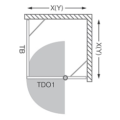 Roltechnik Душевая дверь "TDO1 1200" silver – фотография-13