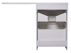 Style Line Мебель для ванной Даймонд 120 R glass, Люкс белая, PLUS	 – фотография-10