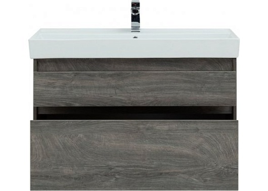Aquanet Тумба с раковиной Nova Lite 100 2 ящика, дуб рошелье – картинка-9