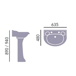 Heritage Пьедестал для раковины Dorchester PDW09 – фотография-2