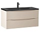 BelBagno Мебель для ванной Marino 100 подвесная Crema Opaco с раковиной BB1000/445-LV-ART-PR-NERO – фотография-14