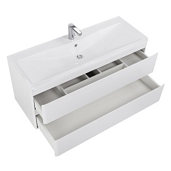 BelBagno Тумба с раковиной Albano 120 подвесная Bianco Lucido – фотография-4