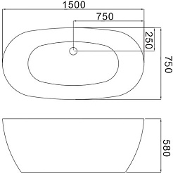 Grossman Акриловая ванна GR-2401 150x75 – фотография-5