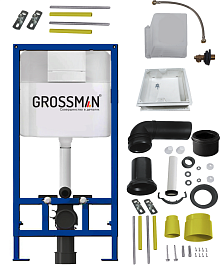 Grossman Инсталляция для подвесного унитаза Classic 980.T1.04.100.100 с клавишей смыва хром глянцевый – фотография-3