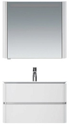 Am.Pm Зеркальный шкаф Sensation 80 R, с подсветкой, белый, глянец – фотография-4