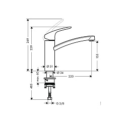 Hansgrohe Смеситель Focus 31806800 для кухонной мойки – фотография-3