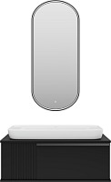 Brevita Мебель для ванной Savoy 90 подвесная черная матовая