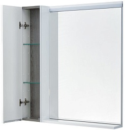 Акватон Мебель для ванной Рене 80 белая/грецкий орех – фотография-18