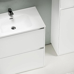 Sancos Мебель для ванной Libra Floor 80 белый глянец – фотография-6