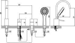 Lemark Смеситель "Atlantiss LM3241C" на борт ванны – фотография-2