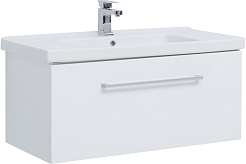 Dreja Тумба с раковиной Big Inn 80 подвесная белая – фотография-1