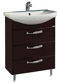 Акватон Тумба с раковиной "Ария 65 H" коричневая – фотография-1