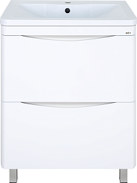 Misty Мебель для ванной Атлантик 70 L 2 ящика белая – фотография-2