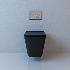 Esbano Унитаз Gartez подвесной безободковый черный матовый – фотография-3