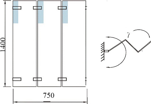 WeltWasser Шторка на ванну WW100 100ZD3-75 – фотография-2