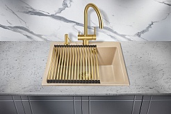 Milacio Ролл-мат для кухонной мойки Ultra MCU.4533.GD золото – фотография-4