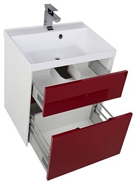 Aquanet Тумба с раковиной "Латина 70" бордо 2 ящика (180034) – фотография-2