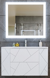 Бриклаер Мебель для ванной Кристалл 90 белая – фотография-1