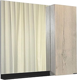 Comforty Зеркальный шкаф Бонн 90 дуб дымчатый/графит – фотография-1